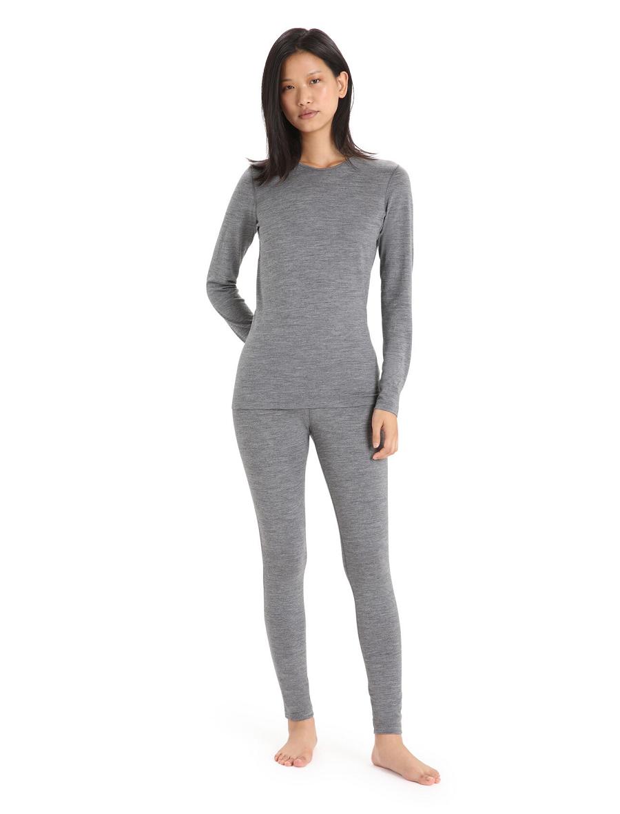 Icebreaker Merino 200 Oasis Thermal Leggings Női Base Layers Szürke | HU 1918JPQJ